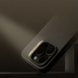 Θήκη για iPhone 16 Pro, θωρακισμένη Nillkin, Carbon Fiber, για Magsafe, χρυσή