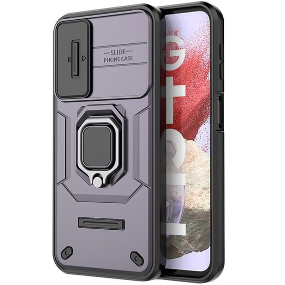 Θήκη για Samsung Galaxy M34, KickStand Camera Lens, μωβ