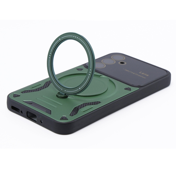 Θωρακισμένη θήκη για Samsung Galaxy A54 5G, CamShield MagSafe, πράσινη