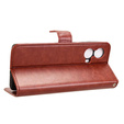 Θήκη με πτερύγιο για Motorola Moto G85, Crazy Horse Wallet, καφέ