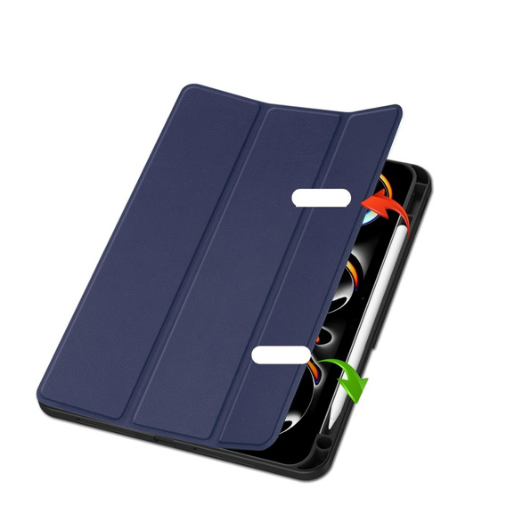 Θήκη για iPad Pro 11" 2024 (5 gen.), Smartcase με χώρο για γραφίδα, σκούρο μπλε