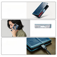θήκη CASEME για Samsung Galaxy S22 Ultra, Waxy Textured, μπλε