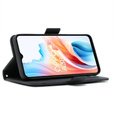 Θήκη με πτερύγιο για Oppo A38 4G / Oppo A18 4G, Card Slot, μαύρη