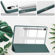 Θήκη για Samsung Galaxy Tab S10 Lite / S10 FE / S9 FE, Smartcase Hybrid, με χώρο για γραφίδα, σκούρα πράσινη