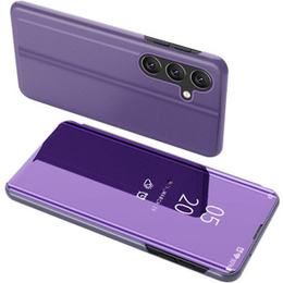 Θήκη για Samsung Galaxy A15, Clear View, μαύρη + γυαλί 9H