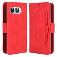 Θήκη με πτερύγιο για T Phone 3 5G, Card Slot, κόκκινη