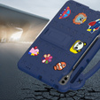 Παιδική θήκη για Samsung Galaxy Tab S10+ Plus, Cute Patterns, με βάση, σκούρο μπλε