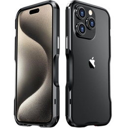 Θήκη LUPHIE για iPhone 15 Pro, Armor Bumper, μαύρη
