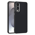 Η θήκη ABEEL για το Samsung Galaxy S25 Edge, Carbon Fiber, για MagSafe, μαύρη