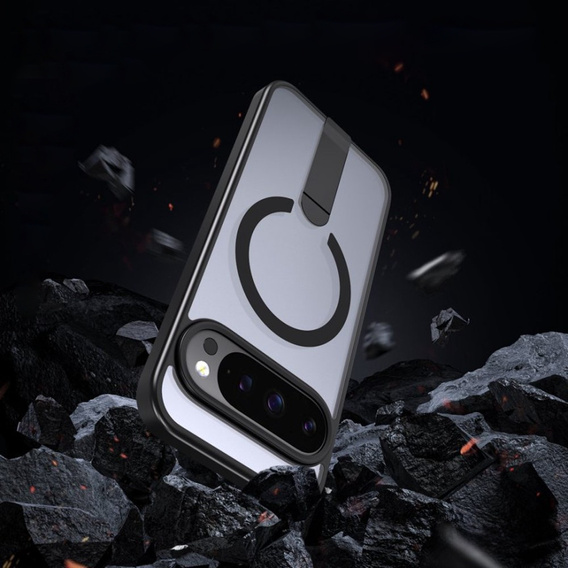 Υβριδική θήκη Fusion για Google Pixel 10 Pro XL, για MagSafe, με βάση στήριξης, μαύρο