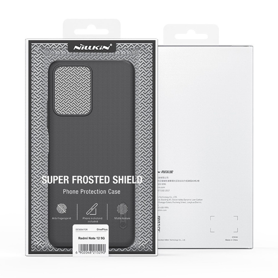 NILLKIN θήκη για Xiaomi Redmi Note 12 5G / POCO X5 5G, θήκη Super Frosted Shield, μαύρη