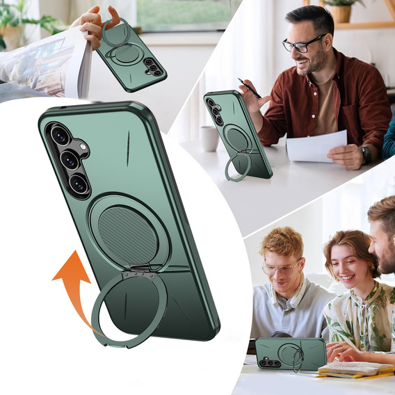 Θήκη με βάση για MagSafe για Samsung Galaxy A57 5G, πράσινη