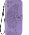 Θήκη με πτερύγιο για Oppo Reno 12FS / 12F, Butterfly, μωβ