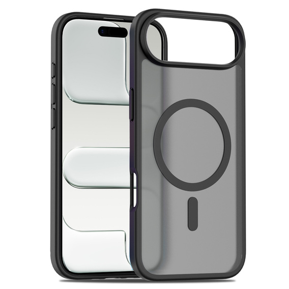 Ματ θήκη για iPhone Air, για MagSafe, ημιδιαφανές μαύρο