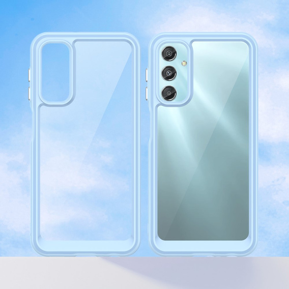 Θήκη για Samsung Galaxy A25 5G, Fusion Hybrid, διαφανής / μπλε + γυαλί 9H 