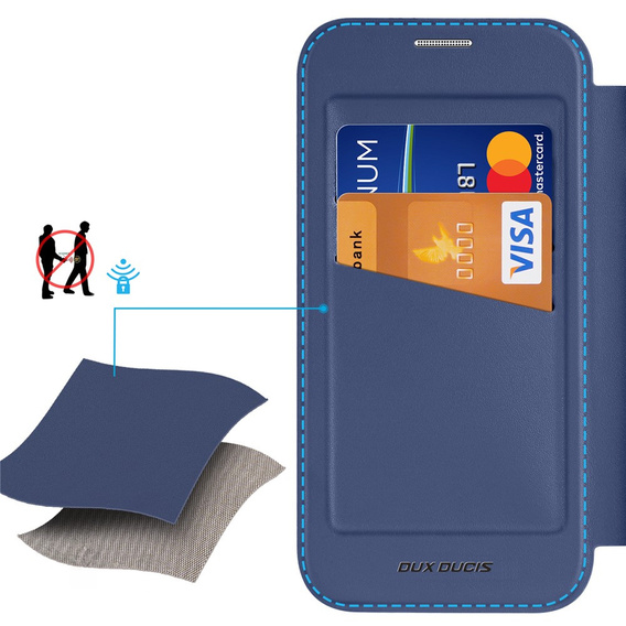 Θήκη Dux Ducis για iPhone Air, Skin X Pro, με πτερύγιο, για MagSafe, navy blue