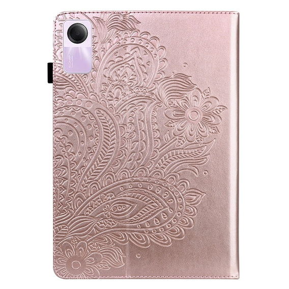 θήκη με πτερύγιο για Xiaomi Redmi Pad SE 11", flower, ροζ