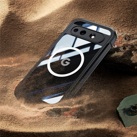 Θήκη Shockproof με γυαλί, για MagSafe για Google Pixel 10a, μαύρη
