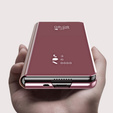 Θήκη για Samsung Galaxy Z Fold3 5G, Clear View, ροζ rose gold