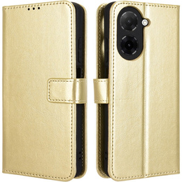 Θήκη με πτερύγιο για Xiaomi Redmi A5, Crazy Horse Wallet, χρυσή