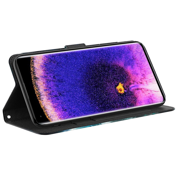 Θήκη με πτερύγιο για Oppo A17, Wallet, Marble μπλε