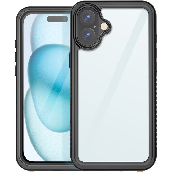 Αδιάβροχη θήκη IP68 για το iPhone 16 Plus, μαύρη
