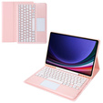 Θήκη + πληκτρολόγιο Samsung Galaxy Tab S9+, Leather Pen Slot TouchPad, ροζ rose gold