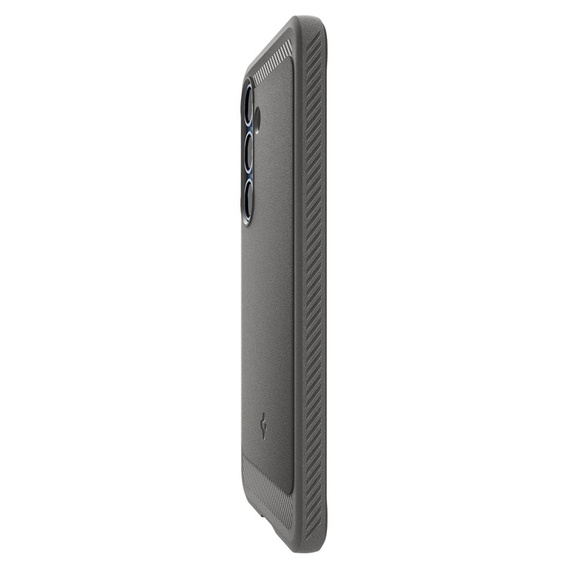 θήκη Spigen για Samsung Galaxy S25, Rugged Armor MagSafe, γκρι + μετριασμένο γυαλί 9H
