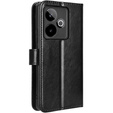 Θήκη με πτερύγιο για Realme GT 7 / 7T, Crazy Horse Wallet, μαύρη