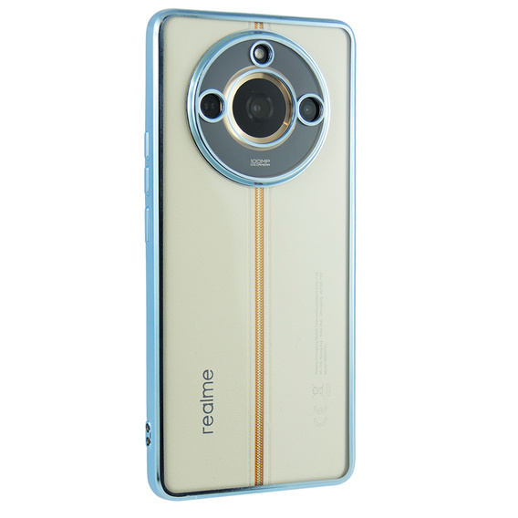 Η θήκη για το Realme 11 Pro 5G / Pro+ 5G, Electroplating Frame, διαφανής / μπλε