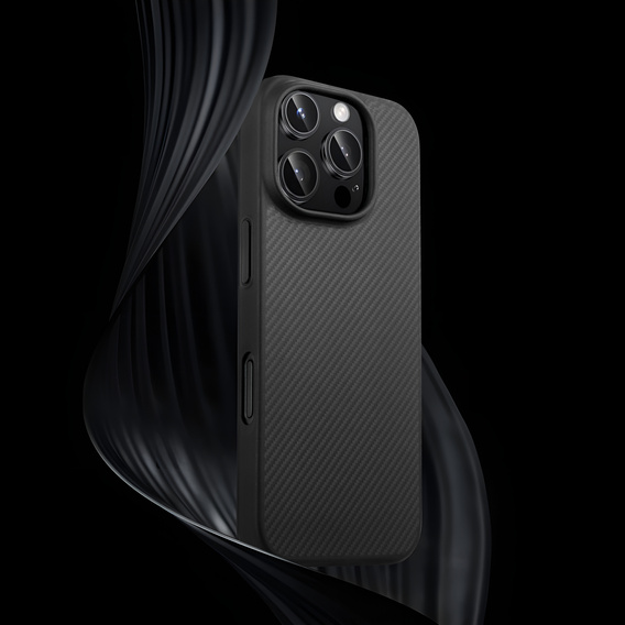 Θήκη για iPhone 16 Pro, Aramid Fiber Cover, μαύρη