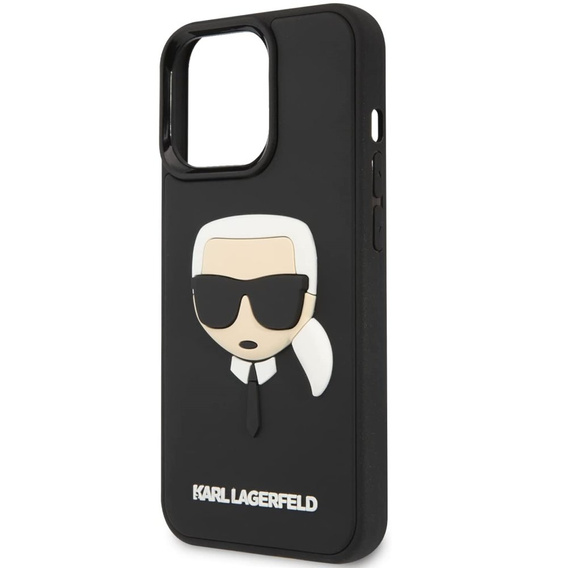 Karl Lagerfeld Θήκη για iPhone 13 Pro, 3D Rubber Karl's Head, μαύρη