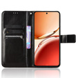 Θήκη με πτερύγιο για Oppo Reno 12FS / 12F, Crazy Horse Wallet, μαύρη