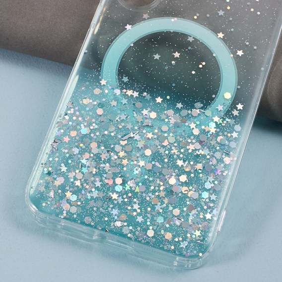 θήκη για Samsung Galaxy S24, Glittery, για MagSafe, πράσινη