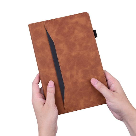 θήκη για Xiaomi Pad 6, Classic, με υποδοχή γραφίδας, καφέ