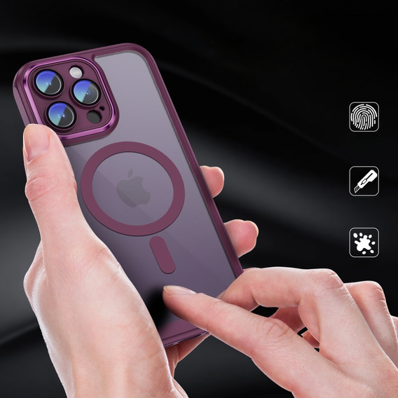 Θήκη για iPhone 14 Pro, ERBORD Impact Guard, MagSafe, μπορντό