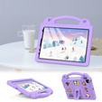 Παιδική θήκη για iPad 10.9 2022 10 Gen, Cute Patterns, με βάση, μωβ