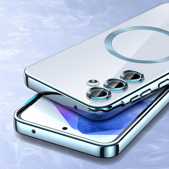 Θήκη για Samsung Galaxy A15 4G/5G, Electro MagSafe, μπλε + Γυαλί για την οθόνη