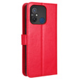 Θήκη με πτερύγιο για Xiaomi Redmi 12C, Crazy Horse Wallet, κόκκινη