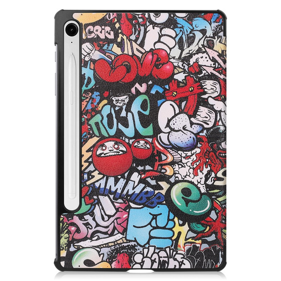 Θήκη για Samsung Galaxy Tab S10 Lite / S10 FE / S9 FE, με πτερύγιο, graffiti