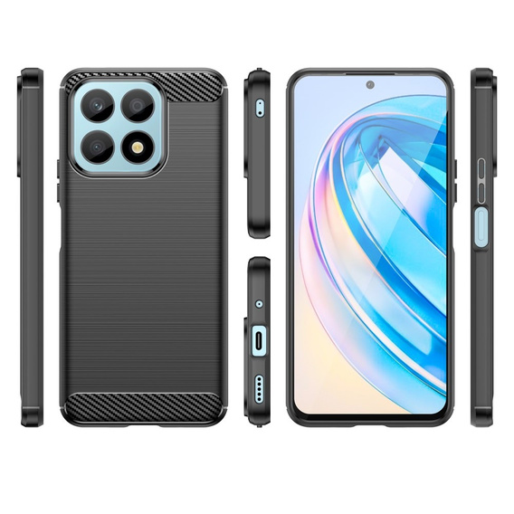 Θήκη για Honor X8a 5G, Carbon, μαύρη