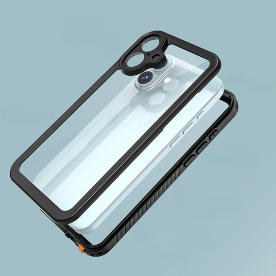 Αδιάβροχη θήκη IP68 για το iPhone 16 Plus, μαύρη