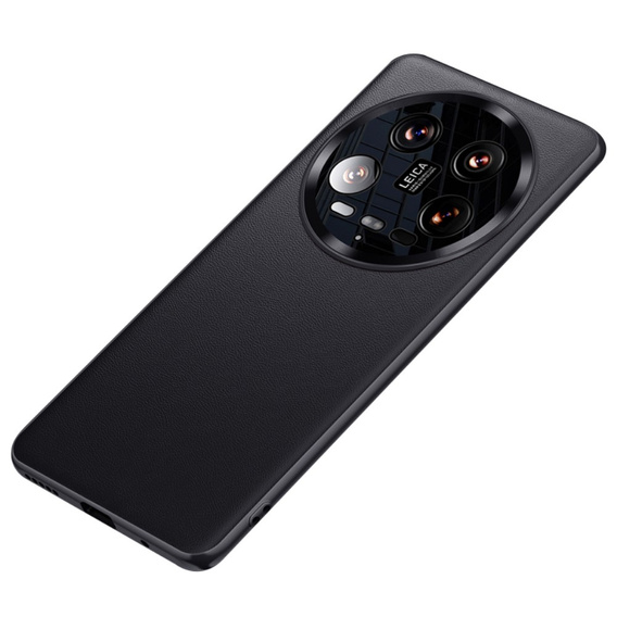 Δερμάτινη θήκη για Xiaomi 14 Ultra, leather hybrid, μαύρη