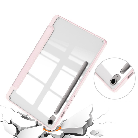 Θήκη για Samsung Galaxy Tab S10 Lite / S10 FE / S9 FE, Smartcase Hybrid, με χώρο για γραφίδα, ροζ