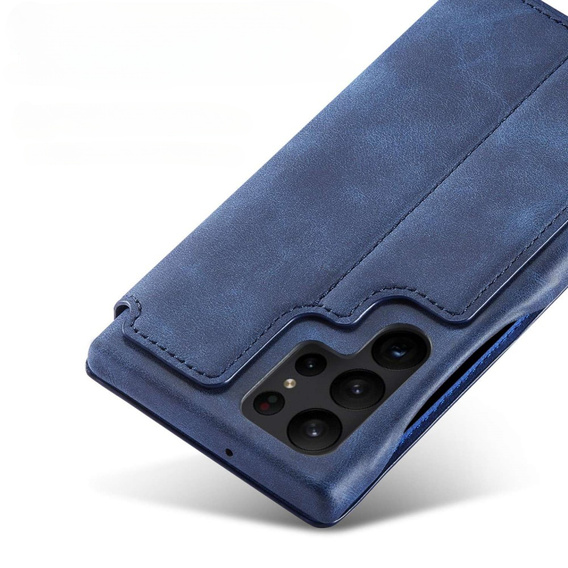 Θήκη με πτερύγιο για Samsung Galaxy S23 Ultra, ERBORD Retro, μπλε