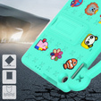 Παιδική θήκη για Lenovo Tab M10 10.1 Gen 3 TB-328FU/TB-328XU, Cute Patterns, με βάση, πράσινη