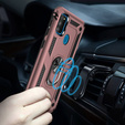 θωρακισμένη θήκη για Samsung Galaxy M21, Nox Case Ring, ροζ rose gold