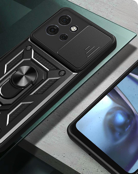 Θήκη για Motorola Edge 50 Neo / Motorola ThinkPhone 25, CamShield Slide, μαύρη