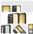 Θήκη για Realme 14X / Realme C75, με μαγνητική πλάκα, διαφανής / μαύρη