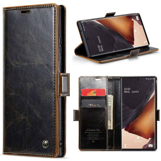 θήκη CASEME για Samsung Galaxy Note 20 Ultra, Waxy Textured, καφές
